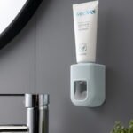 Automatic toothpaste squeezer wall-mounted no-drill lazy installation daily necessities quantitative extruder back sticker simple toothpaste holder - Image 4