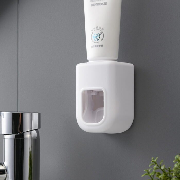 Automatic toothpaste squeezer wall-mounted no-drill lazy installation daily necessities quantitative extruder back sticker simple toothpaste holder - Image 3